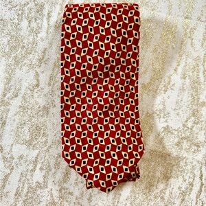 Polo by Ralph Lauren Red Geometric Tie